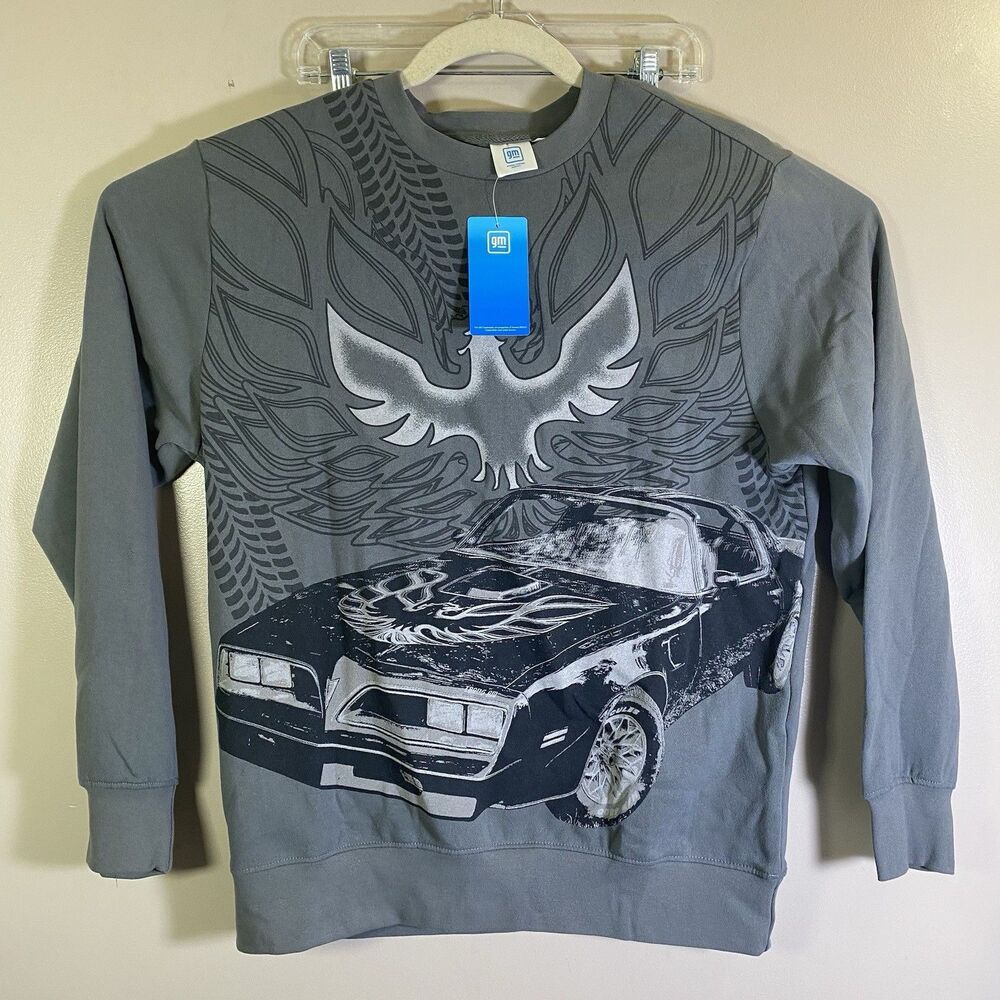 Pontiac Firebird Trans Am Sweatshirt Mens Medium Gray GM Official Licensed NEW